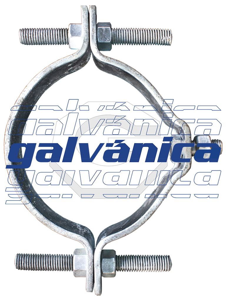 ABRAZADERA 3 PERNOS GALV, PL 38X4X160 MM CON PERNO CENTRAL 5/8"X2"