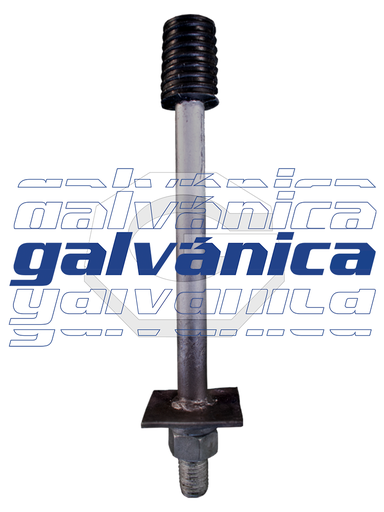 PERNO PIN CORTO GALV, 19.05 X 254 MM (3/4X10"), ARANDELA CUADRADA